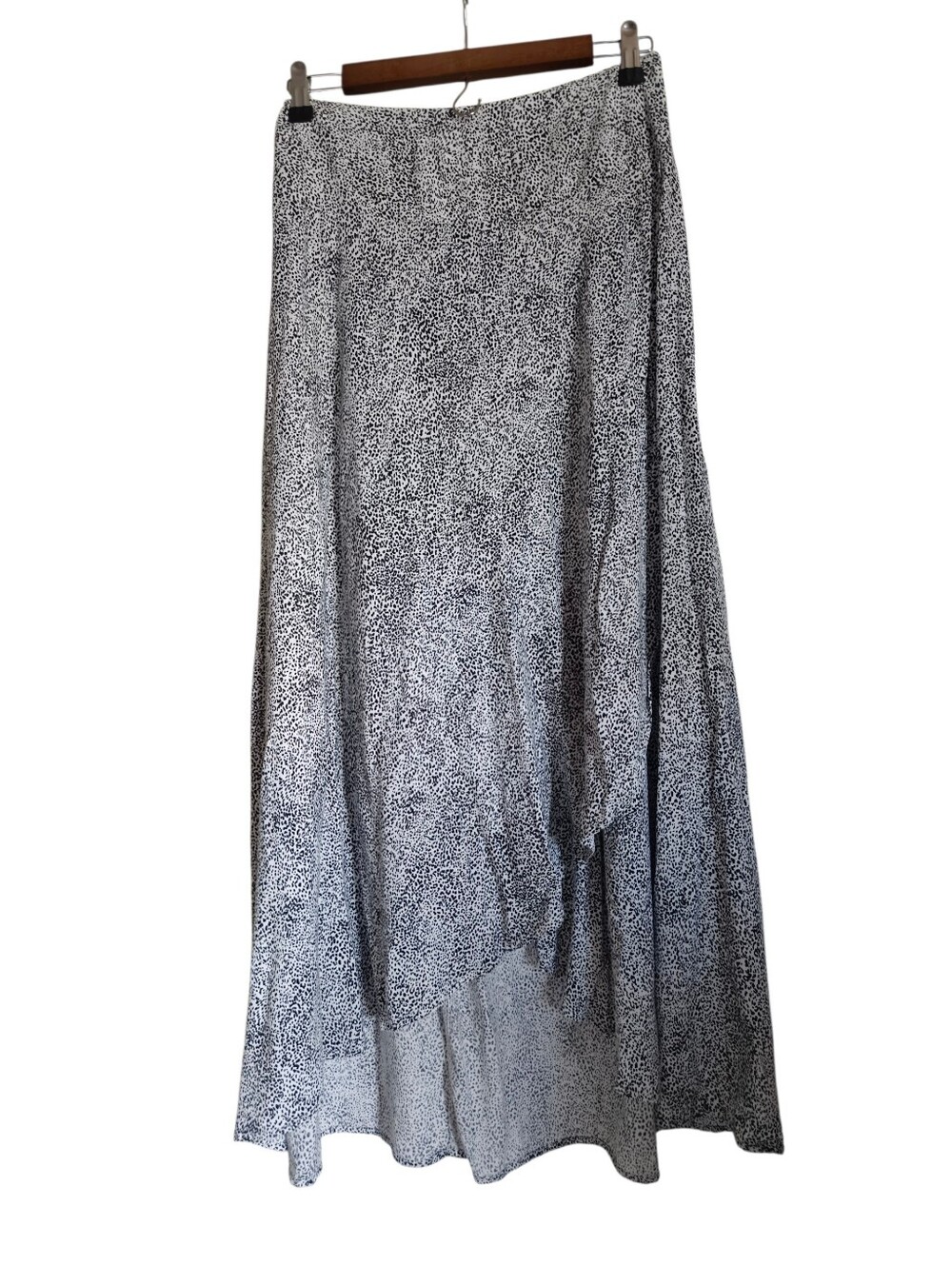 Black and White Printed Maxi Skirt - Women